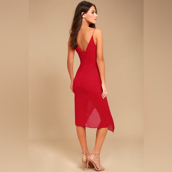 bec and bridge red midi dress Bec + Bridge BEC & BRIDGE Midi Red Dress Size 10